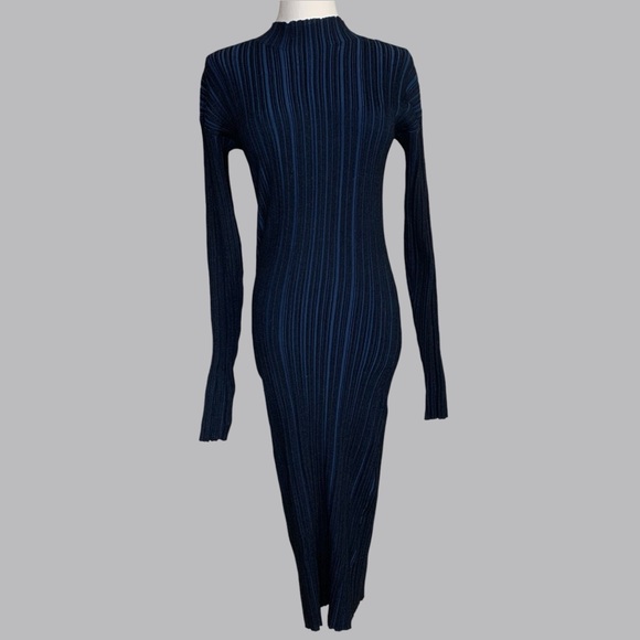 New With Tags Acne Studios Kaila Rib Dress Lawrence Covell Navy Bodycon - Picture 1 of 12